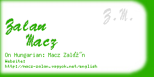 zalan macz business card